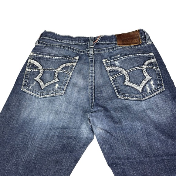 Big Star Jeans Mens 34R Pioneer‎ Bootcut Whisker Distressed Cowboy Western - Picture 1 of 13